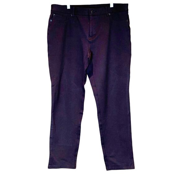 Women's Chico's High-Waisted Stretchy Jean Pants, Brown, 5 Pockets, Size 2, EUC - Picture 1 of 3